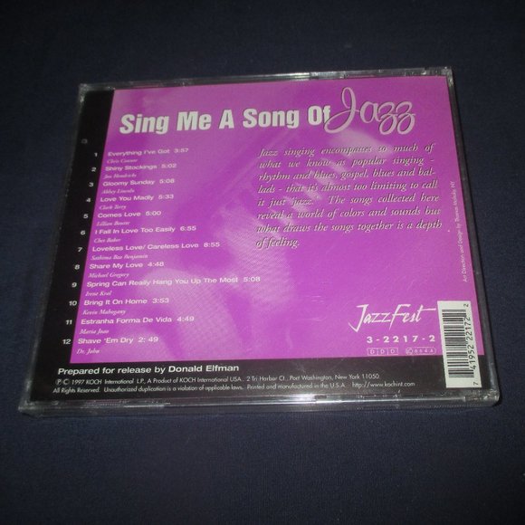Jazzfest - Sing Me a Song of Jazz (CD, 1997, Various Artists) (unopened) - Picture 2 of 3